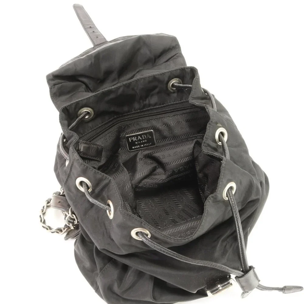 Prada Small Tessuto Backpack Bag with Chain B4821 - Picture 10 of 16